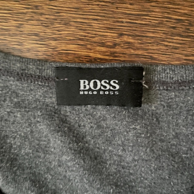 Hugo Boss Gray V-neck Men's 100% Cotton T-shirt-XL - photo 2