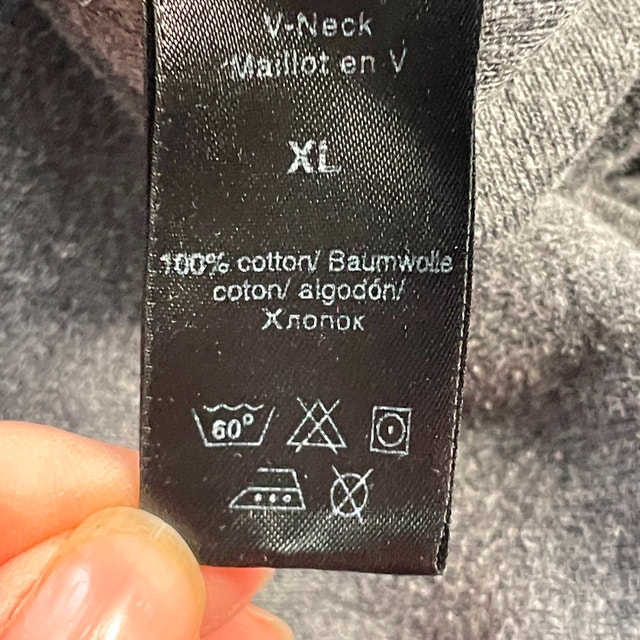 Hugo Boss Gray V-neck Men's 100% Cotton T-shirt-XL - photo 4