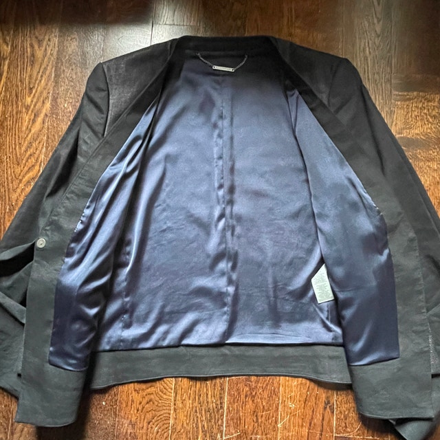 Elie Tahari Black Blazer Jacket Leather Trimmed Linen/Cotton-10 - photo 5