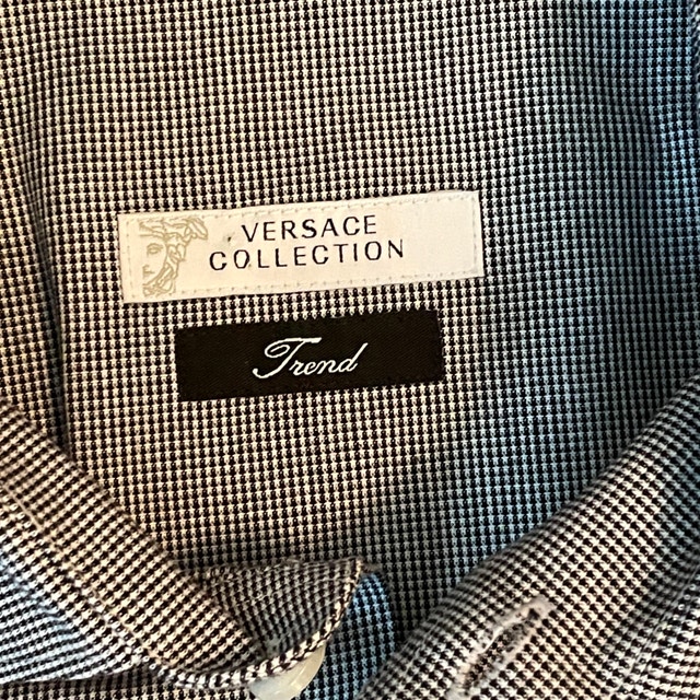 Versace Collection Mens Cotton Black & White Dress Shirt-Sz.42 - photo 2