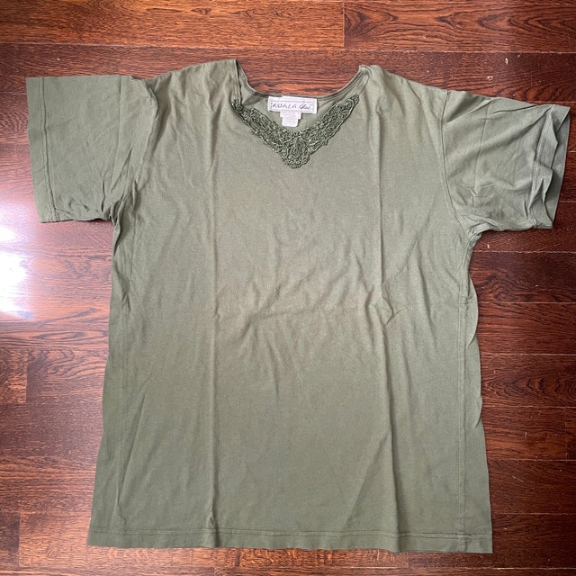 Vintage Koala Blue Olive Green Oversize T-shirt - L/XL