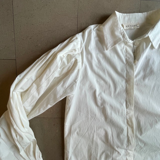 NWOT Manuka White Cotton Blouse/Shirt-Small/Medium - photo 2
