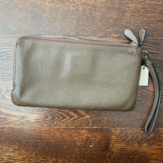 Coach 54051 Colorblock Pebble Leather Double Zip Wallet Wristlet - photo 2
