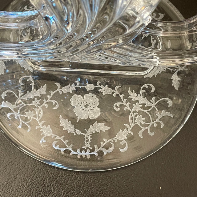 Vintage Fostoria Double Candlestick Navarre Etched Glass - photo 4