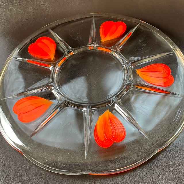60s Orange Leaf Serving Platter Vintage MCM Anchor Hocking - photo 2