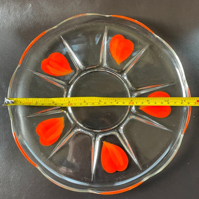 60s Orange Leaf Serving Platter Vintage MCM Anchor Hocking - photo 4