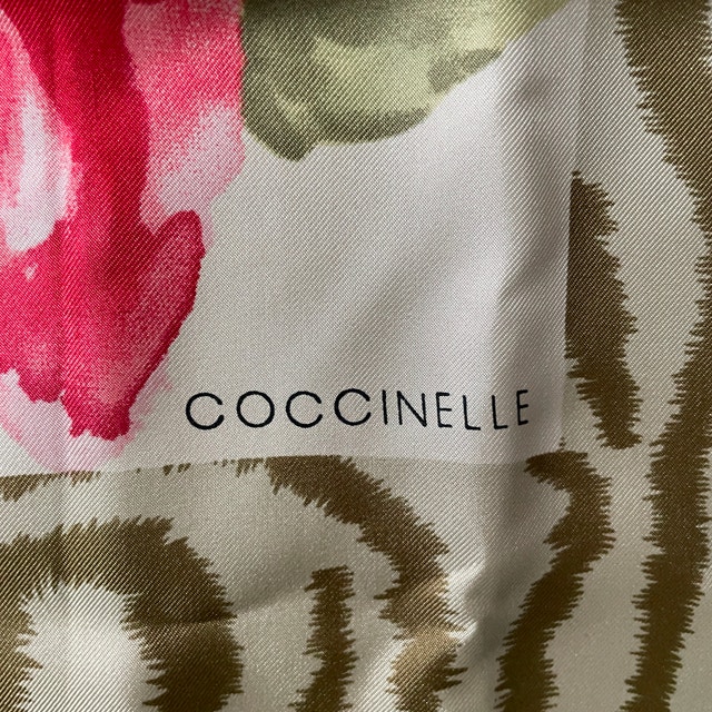 Vintage Coccinelle 100% Silk Scarf with Roses-Made in Italy - photo 2
