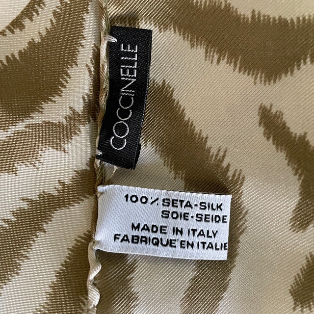 Vintage Coccinelle 100% Silk Scarf with Roses-Made in Italy - photo 3