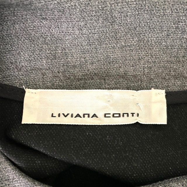 Liviana Conti Gray Avant Garde Top Blouse Deconstructed Italy-SM - photo 4