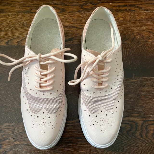 NEW Geox Respira Thymer Womens Pink Oxford Shoes-Sz.7