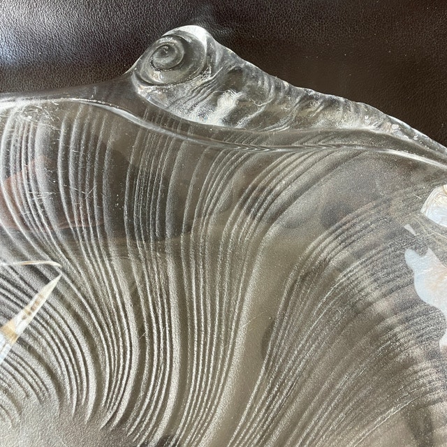Vintage Mikasa Studio Nova crystal seashell serving platter-XL - photo 2