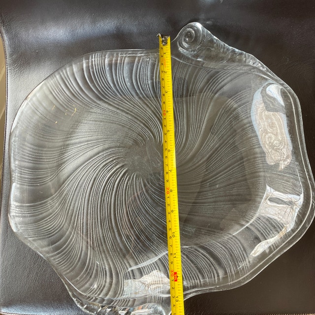 Vintage Mikasa Studio Nova crystal seashell serving platter-XL - photo 4