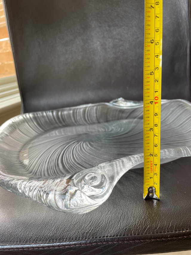 Vintage Mikasa Studio Nova crystal seashell serving platter-XL - photo 5