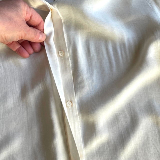 Maison Scotch White Blouse Shirt w/ Beaded Collar-Small - photo 5