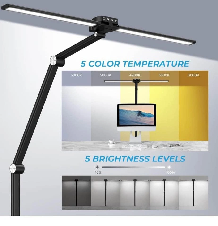 FIMEI LED Desk Lamp with Clamp, USB & Type-C Charging - photo 5