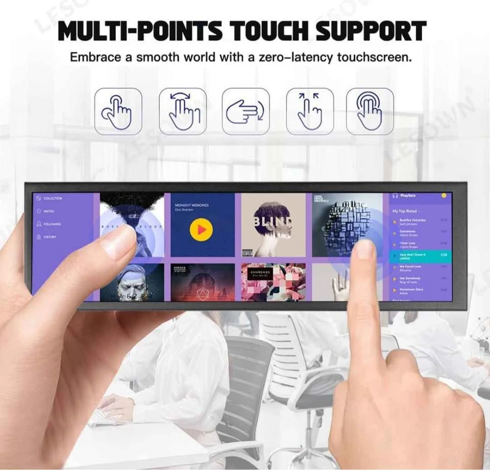 8.8 inch Wide Touch Screen Monitor 480x1920 LCD Display - photo 4