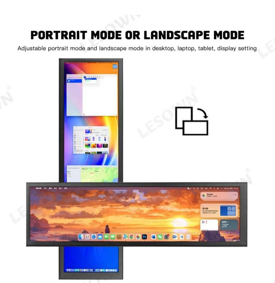 8.8 inch Wide Touch Screen Monitor 480x1920 LCD Display - photo 5