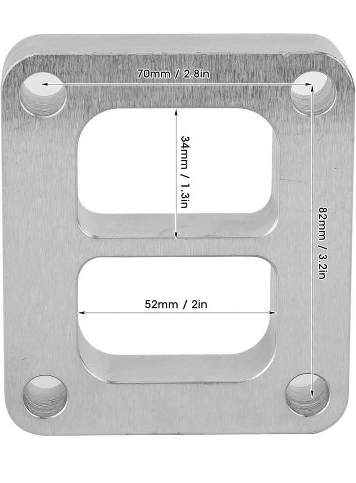 Qiilu T4 Turbo Spacer Mild Steel T4 Divided Inlet Flange - photo 3