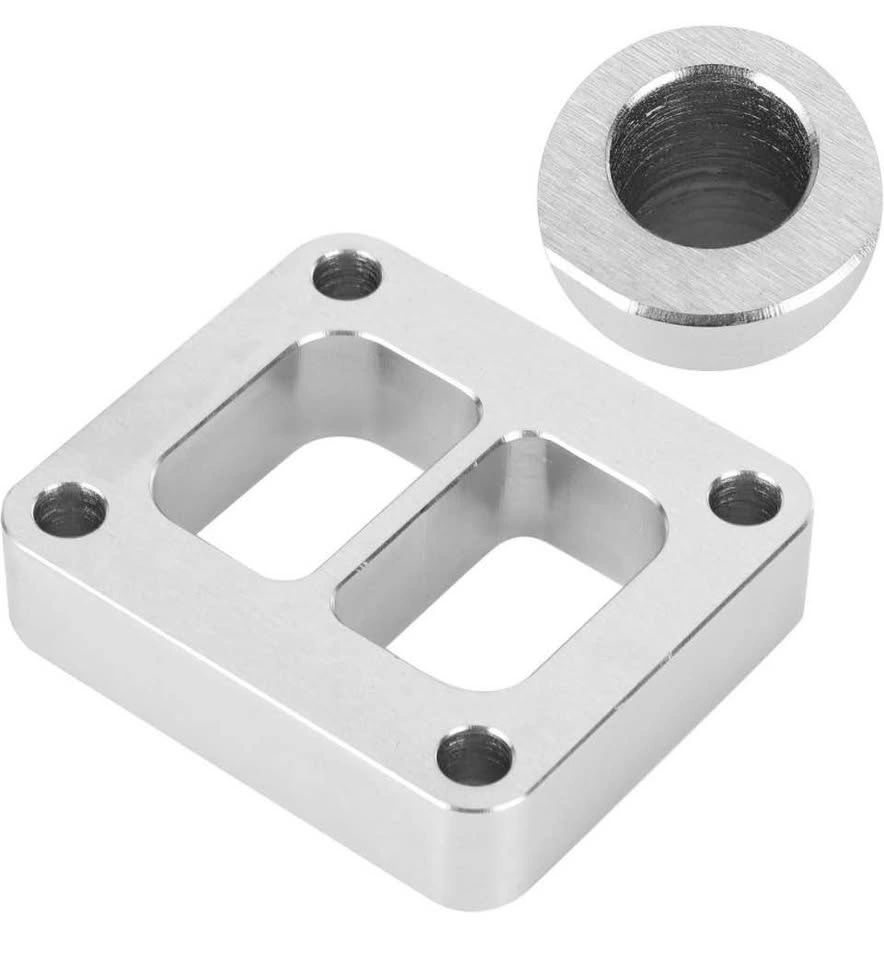 Qiilu T4 Turbo Spacer Mild Steel T4 Divided Inlet Flange - photo 5