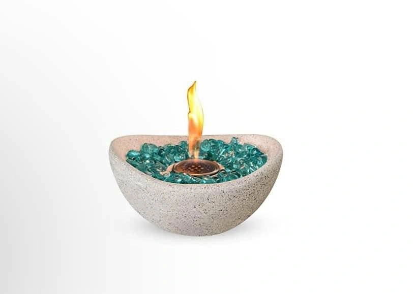 Table Top Fire Pit Bowl - Concrete Indoor/Outdoor Fireplace