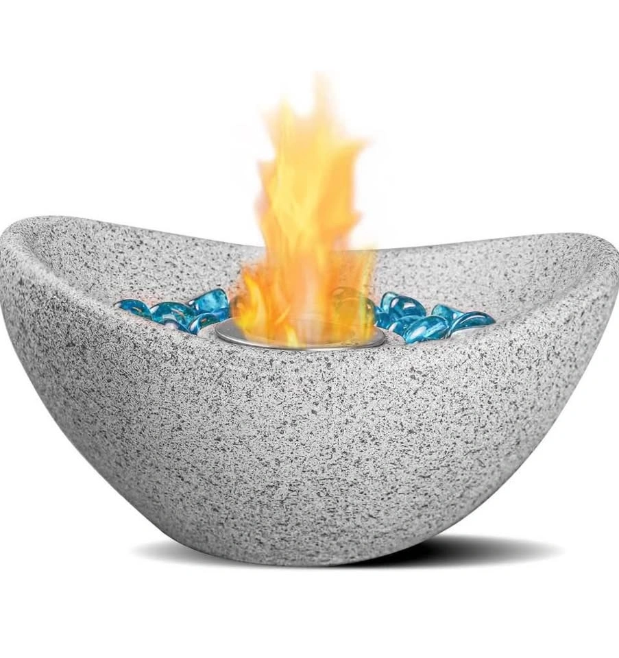 Table Top Fire Pit Bowl - Concrete Indoor/Outdoor Fireplace - photo 2