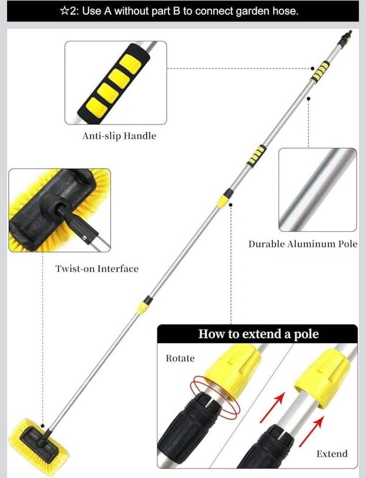 Buyplus 5-12 Foot Telescopic Car Wash Brush - photo 4