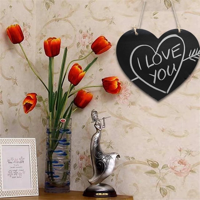 Love Heart Shape Hanging Erasable Chalkboard - photo 2