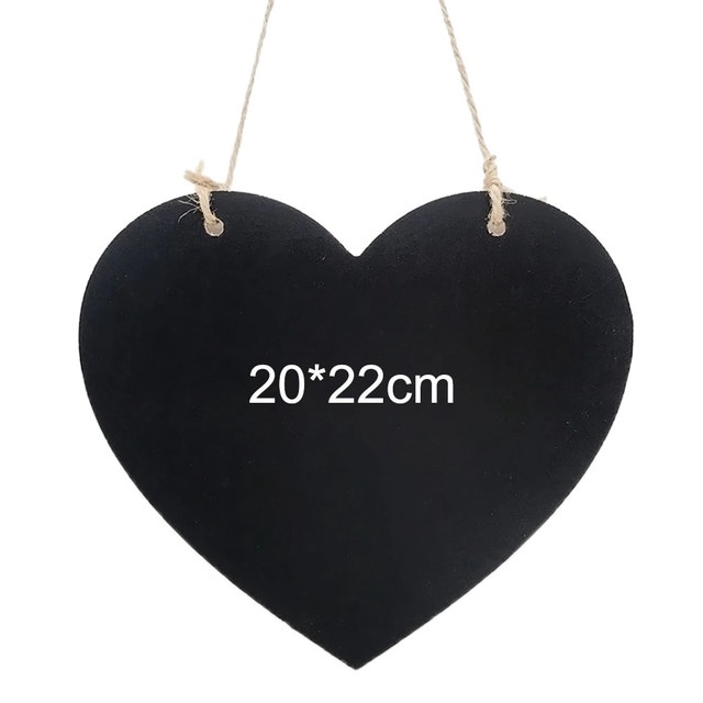 Love Heart Shape Hanging Erasable Chalkboard - photo 3