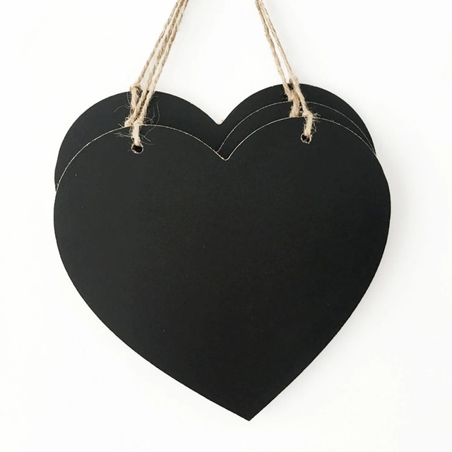 Love Heart Shape Hanging Erasable Chalkboard - photo 4