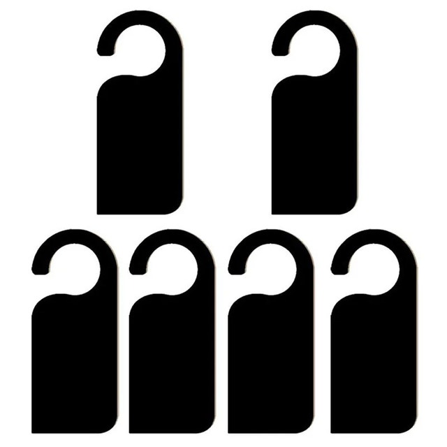 Door Sign Double-Sided Chalkboard Hangers, 6 Pcs