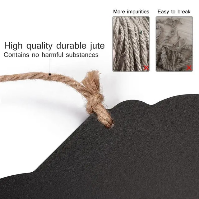 4PCS Erasable Chalkboard Signs Double-Sided with Hanging Rope - photo 2