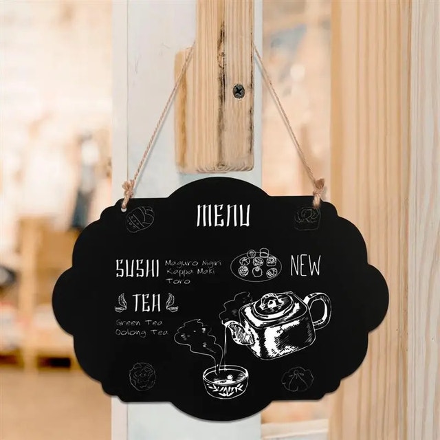 4PCS Erasable Chalkboard Signs Double-Sided with Hanging Rope - photo 5