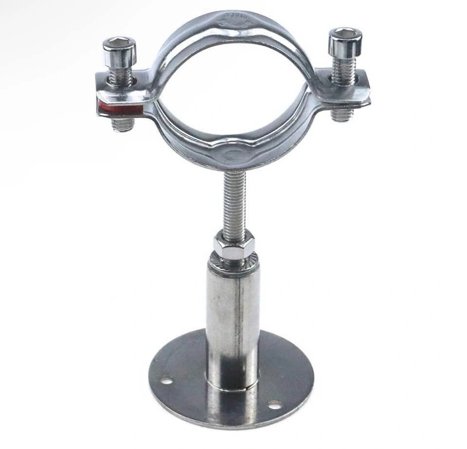 2 Pcs Stainless Steel Adjustable Pipe Support Brackets - photo 3