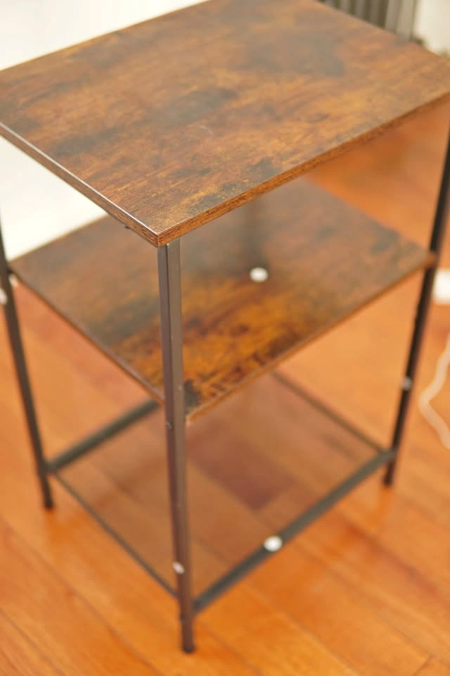 Industrial Style Side Table and 6-Drawer Dresser Set