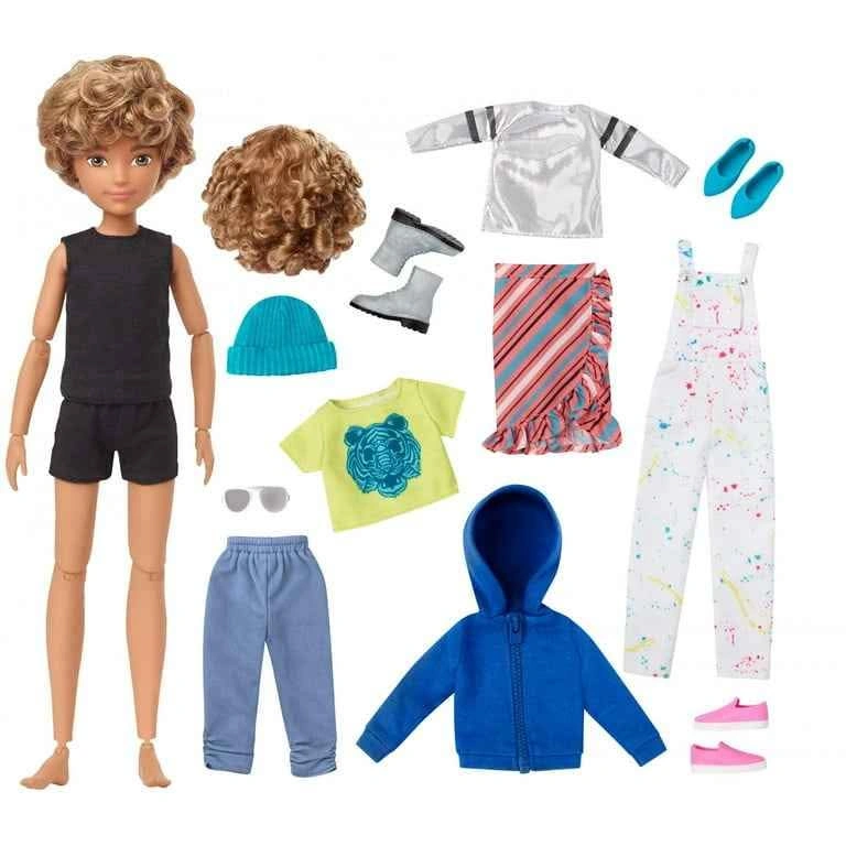 NEW - Customizable Doll with Blonde Curly Hair, 6 Pieces Doll - photo 2