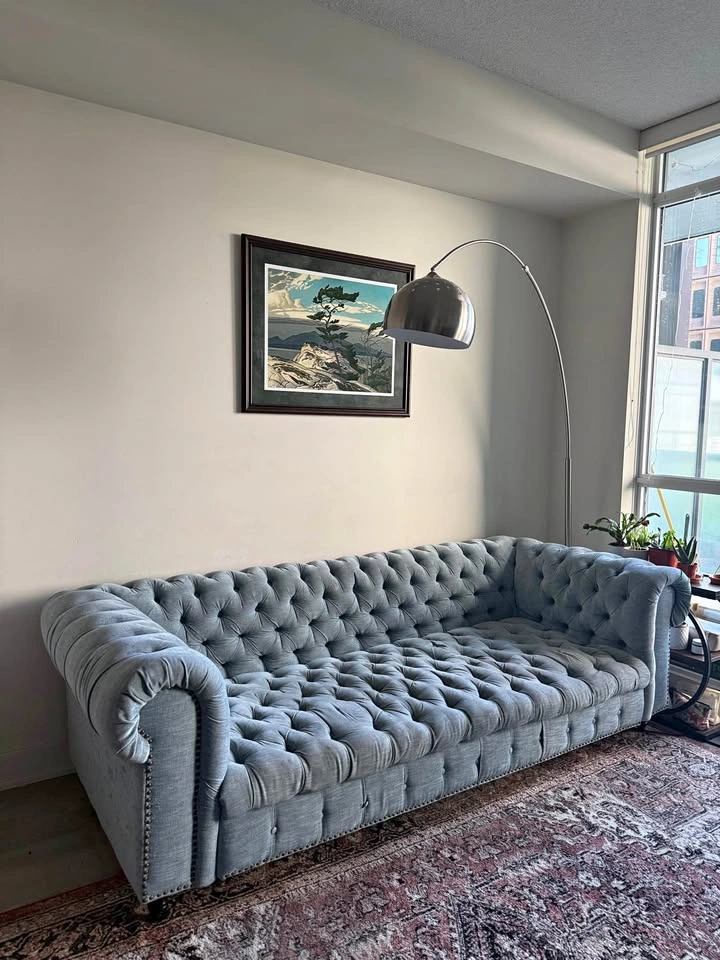 NEED GONE ASAP Blue Chesterfield Couch / Sofa