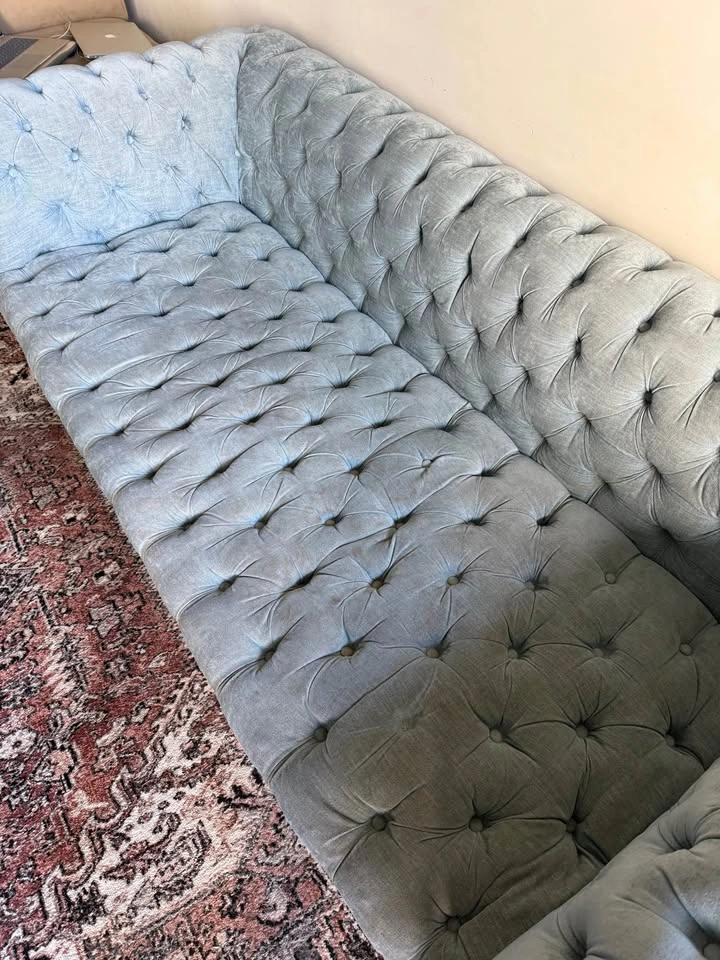 NEED GONE ASAP Blue Chesterfield Couch / Sofa - photo 4