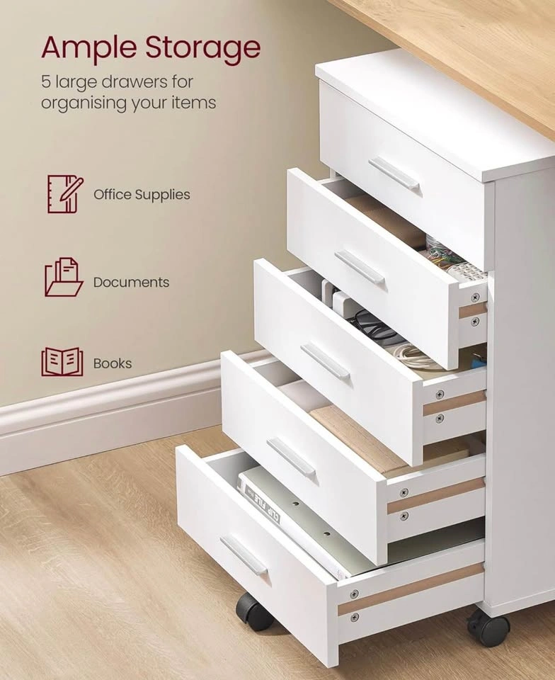 New Mobile Pedestal Filing Cabinet with Wheels - photo 4