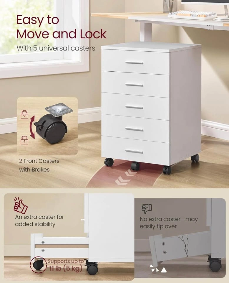 New Mobile Pedestal Filing Cabinet with Wheels - photo 5