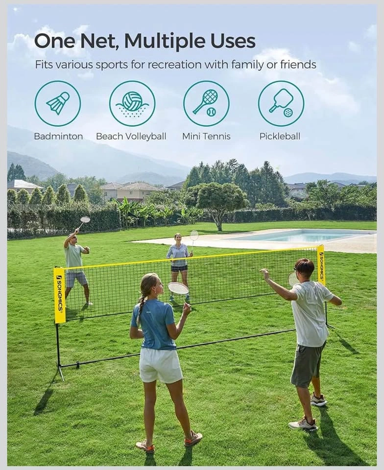 Portable Sports Net Set 16.5ft & 13ft for Volleyball/Tennis - photo 2