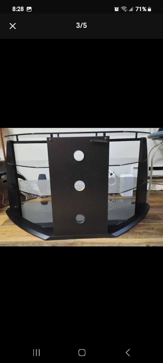 Glass TV Stand with Sony T.V. - photo 2