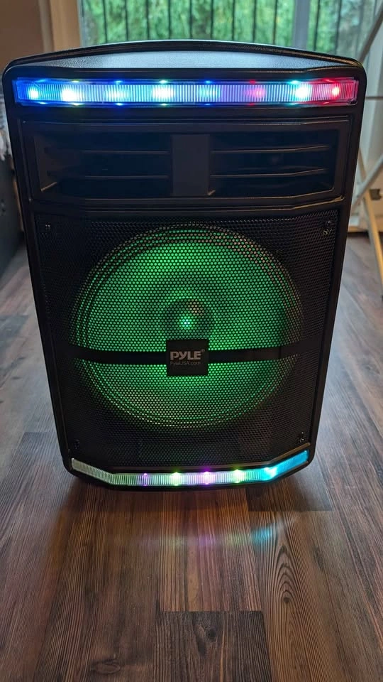 Bluetooth Party Speaker with Lights & Wheels - photo 2