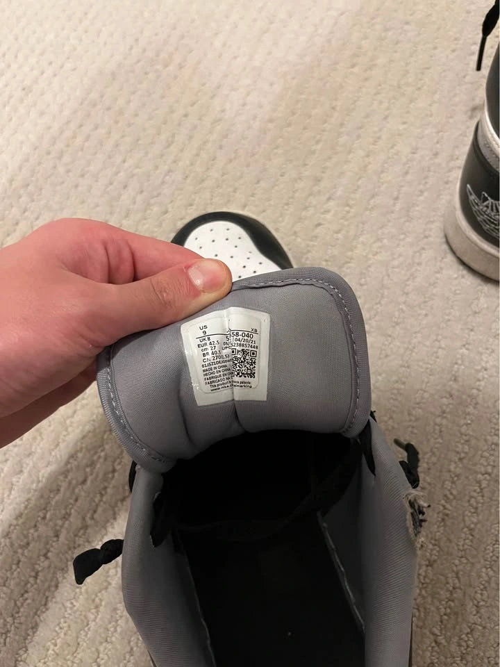 Jordan 1 Black Grey White - photo 4