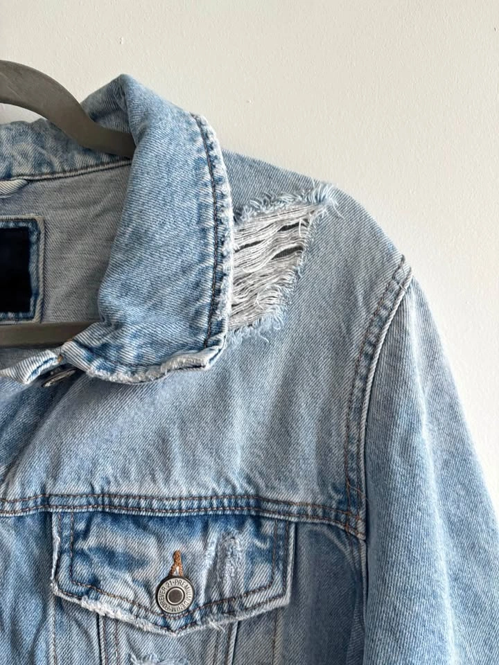 Light wash denim jacket