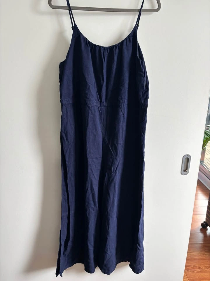 Blue Linen Jumpsuit Size L - photo 2