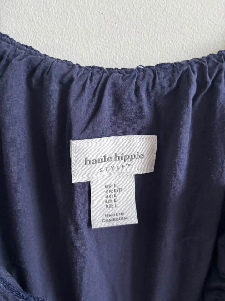 Blue Linen Jumpsuit Size L - photo 3