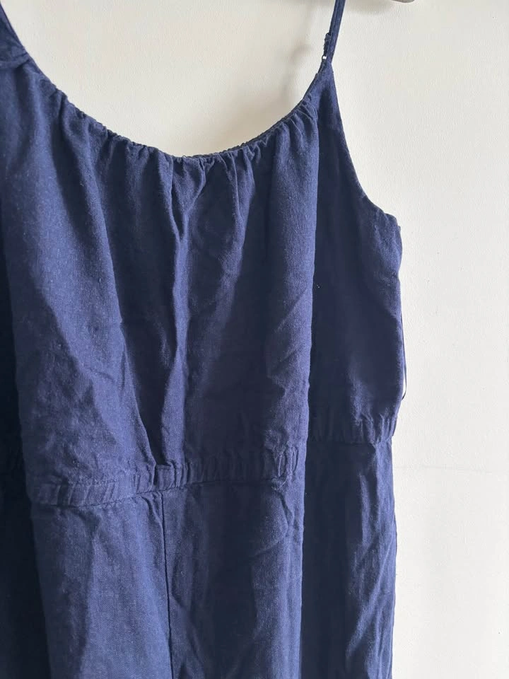 Blue Linen Jumpsuit Size L - photo 4