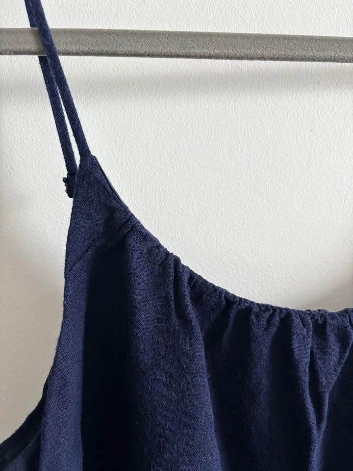 Blue Linen Jumpsuit Size L - photo 5
