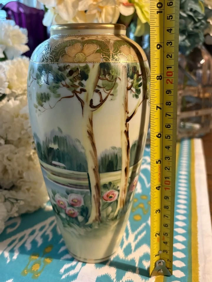 Antique Japan Porcelain Vases Nippon Era - Pair - photo 5