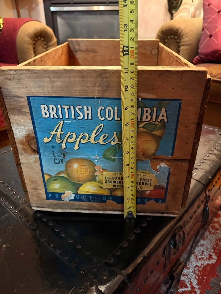 Rustic Country Decor - Vintage Canadian Apple Crate & Whiskey Ju - photo 2